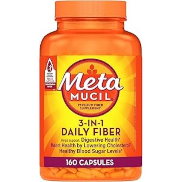 Metamucil. Fiber Capsules. 3-in-1 Psyllium Husk Fiber
