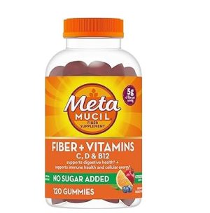 Metamucil Fiber Gummies for Adults with Vitamins C. D
